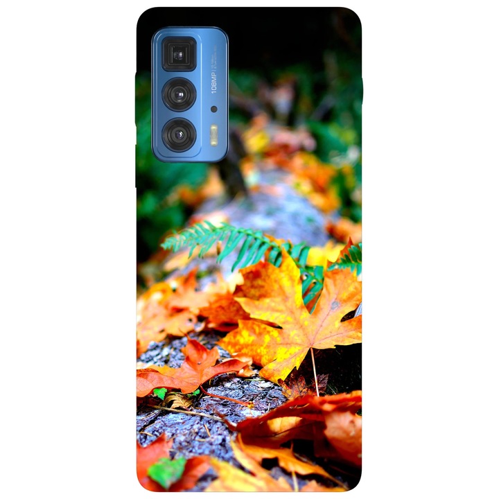 Калъф за телефон, съвместим с Motorola Edge 50 Fusion, Viceversa, Colorfull leaves pattern, Silicone, TPU