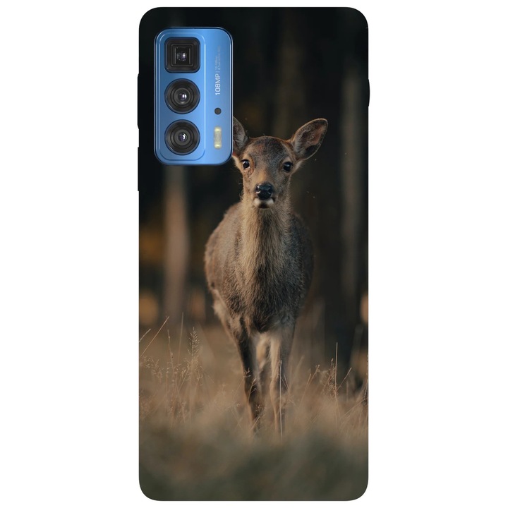 Калъф за телефон, съвместим с Motorola Edge 50 Fusion, Viceversa, модел Couriouse deer, силикон, TPU