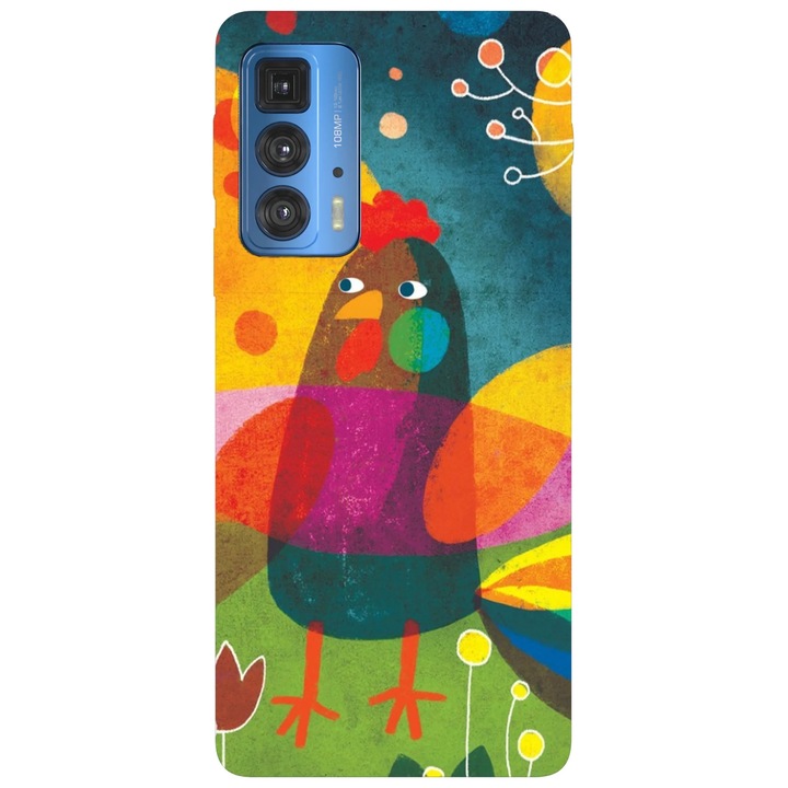 Калъф за телефон, съвместим с Motorola Edge 50 Fusion, Viceversa, Artistic Chicken painting model, Silicone, TPU