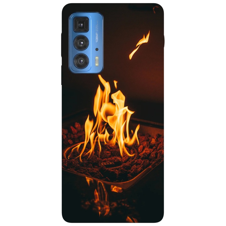 Husa telefon compatibila cu Motorola Edge 50 Fusion, Viceversa, model Dancing fire, Silicon, TPU
