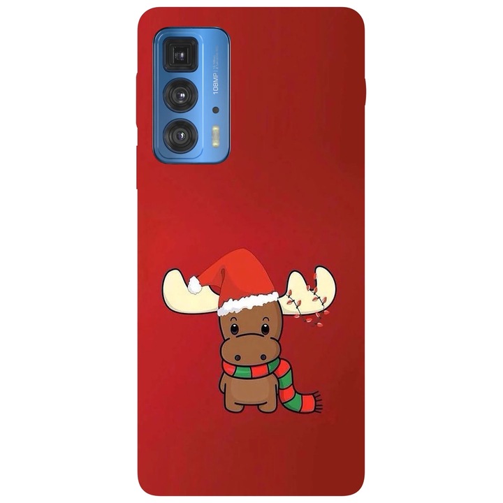 Калъф за телефон, съвместим с Motorola Edge 50 Fusion, Viceversa, Cute moose pattern, Silicone, TPU