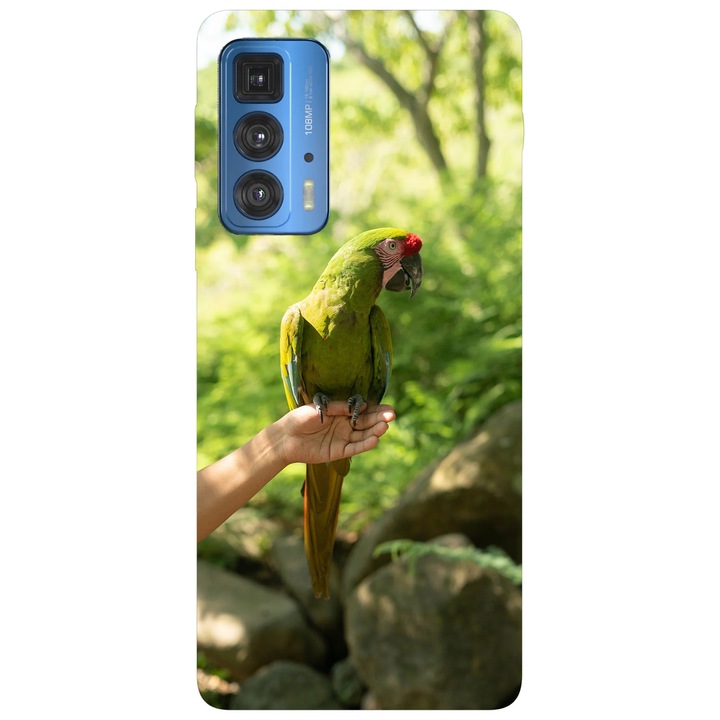 Калъф за телефон, съвместим с Motorola Edge 50 Fusion, Viceversa, модел Buffon ara, силикон, TPU