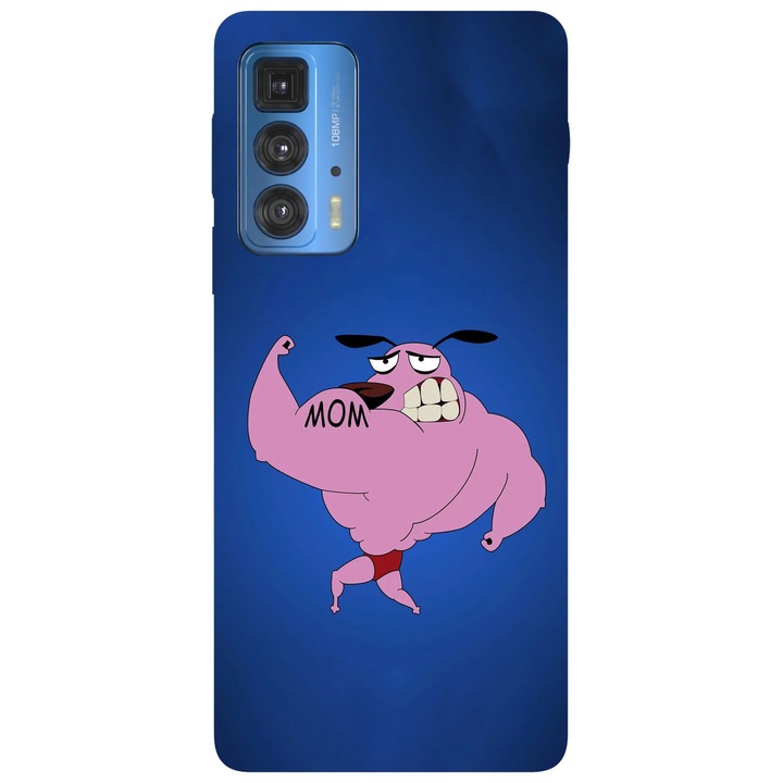 Калъф за телефон, съвместим с Motorola Edge 50 Fusion, Viceversa, модел Buffed Courage the cowardly dog model, силикон, TPU