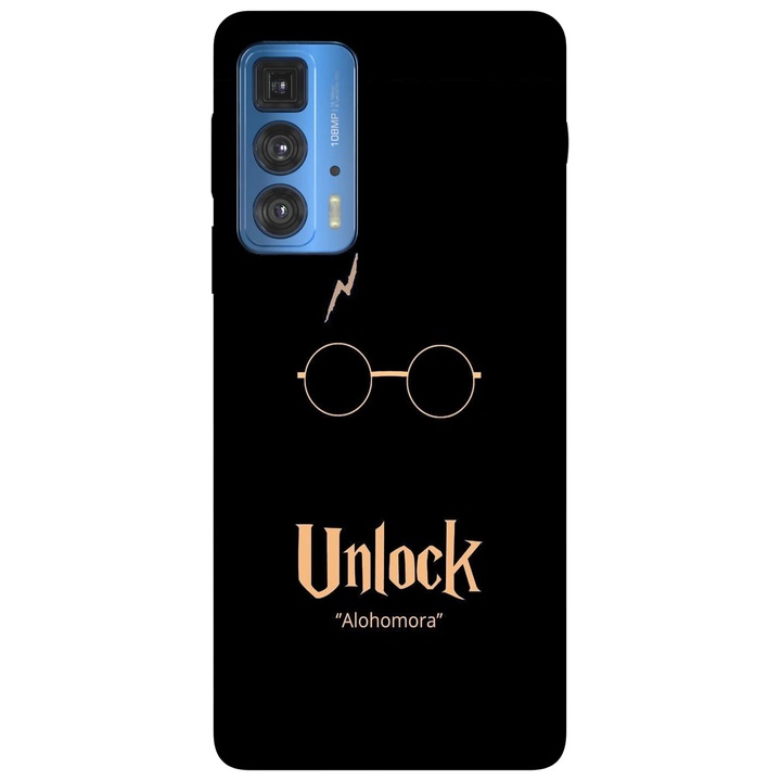 Калъф за телефон, съвместим с Motorola Edge 50 Fusion, Viceversa, Alohomora Harry Potter pattern, Silicone, TPU