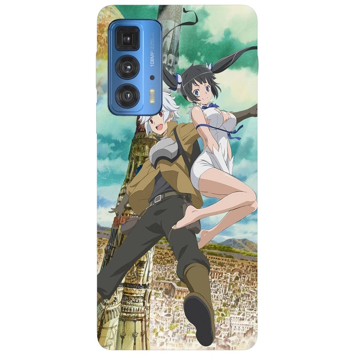 Калъф за телефон, съвместим с модел Motorola Edge 50 Fusion, Viceversa, Bell и Hestia Danmachi, силикон, TPU