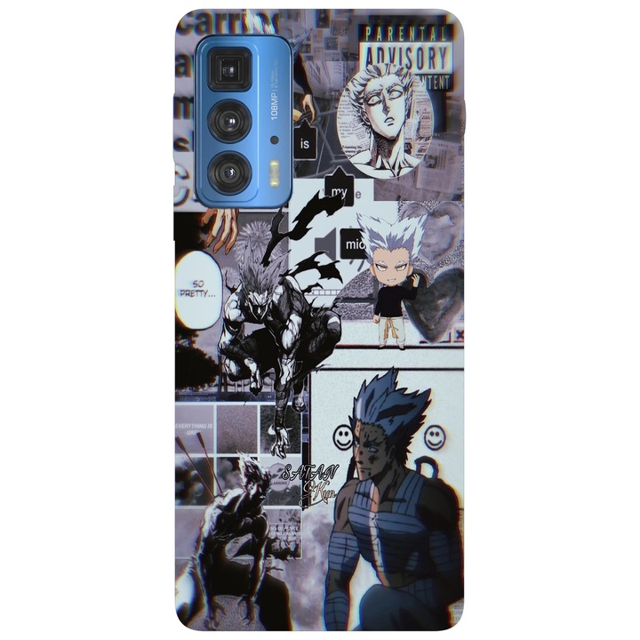 Калъф за телефон, съвместим с модел Motorola Edge 50 Fusion, Viceversa, Garou One Punch Man, силикон, TPU