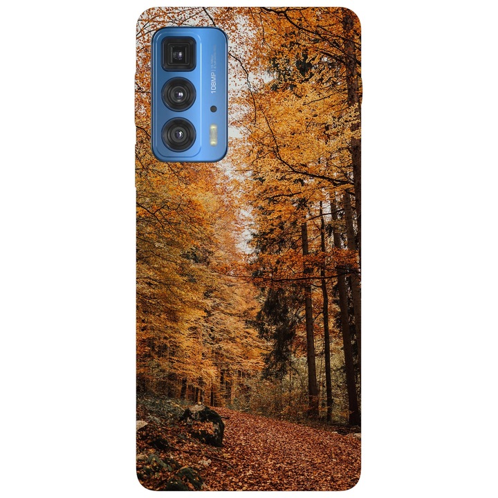 Калъф за телефон, съвместим с модел Motorola Edge 50 Fusion, Viceversa, Forest in autumn, силикон, TPU