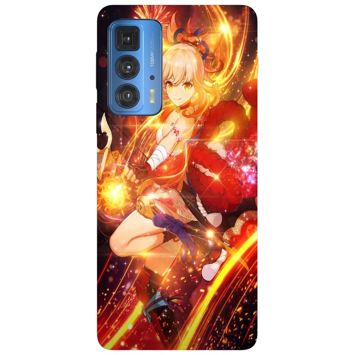 Калъф за телефон, съвместим с Motorola Edge 50 Fusion, Viceversa, игрови модел Genshin Impact, силикон, TPU