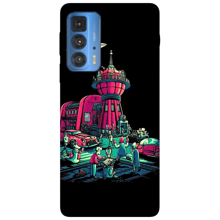 Калъф за телефон, съвместим с Motorola Edge 50 Fusion, Viceversa, Futurama pattern, Silicone, TPU