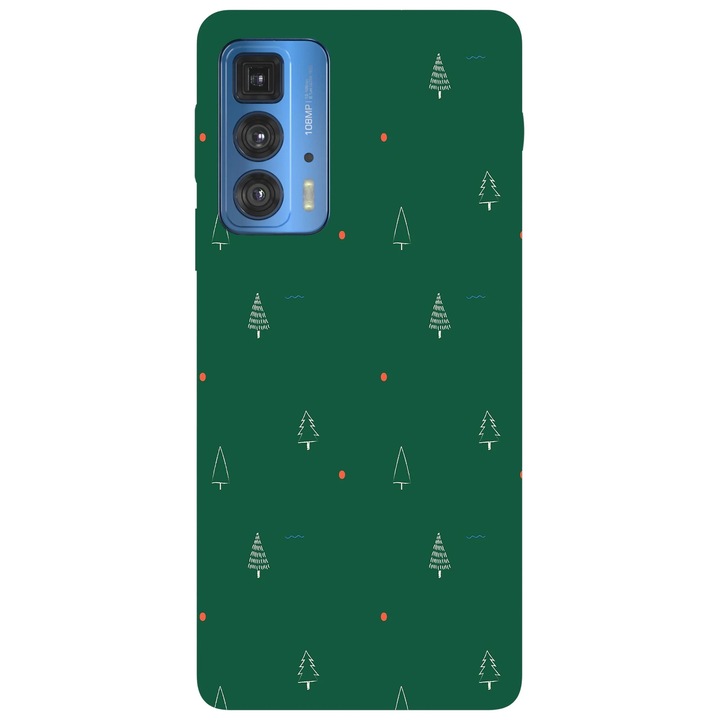 Калъф за телефон, съвместим с Motorola Edge 50 Fusion, Viceversa, модел Green Wrapping Paper, силикон, TPU