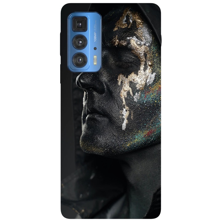 Калъф за телефон, съвместим с Motorola Edge 50 Fusion, Viceversa, модел Golden Mind, силикон, TPU