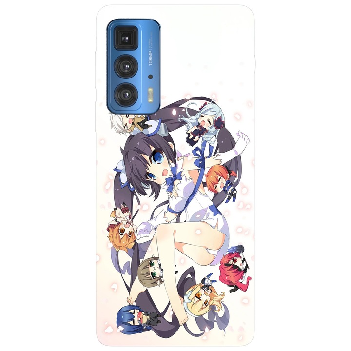 Калъф за телефон, съвместим с модел Motorola Edge 50 Fusion, Viceversa, Hestia Chibi DanMachi, силикон, TPU
