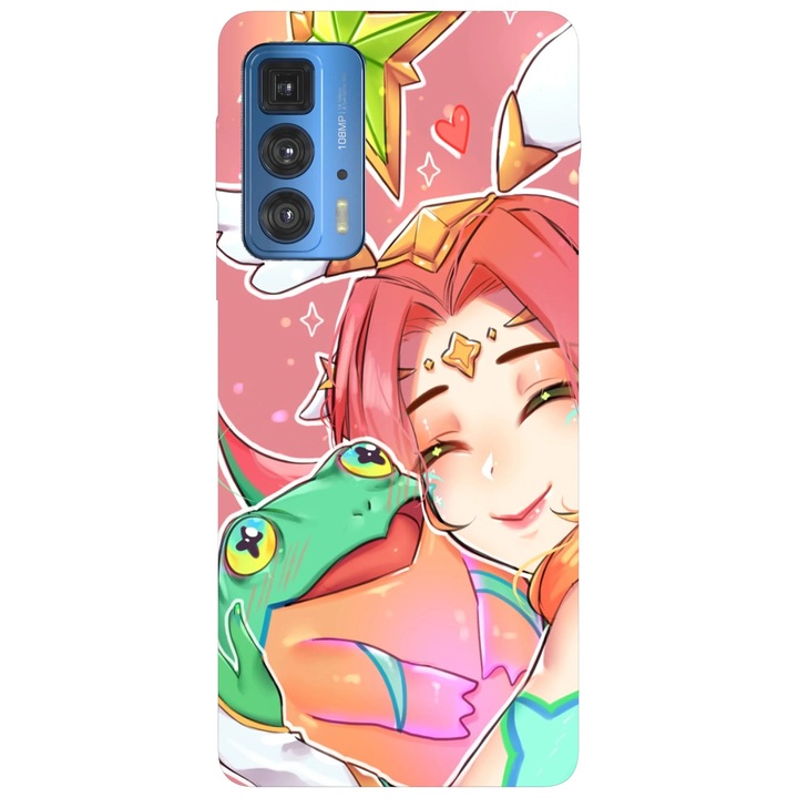 Калъф за телефон, съвместим с Motorola Edge 50 Fusion, Viceversa, модел Kawaii Star Neeko, силикон, TPU