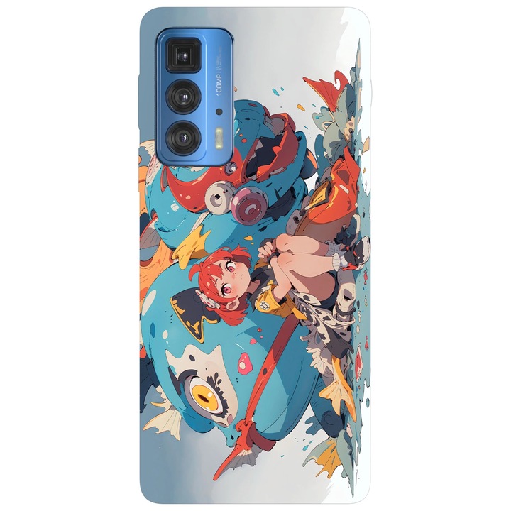 Калъф за телефон, съвместим с Motorola Edge 50 Fusion, Viceversa, Kawaii monster fight pattern, силикон, TPU