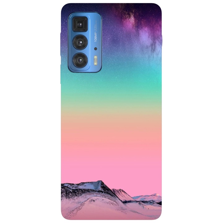 Калъф за телефон, съвместим с Motorola Edge 50 Fusion, Viceversa, модел Color vibe mountains, силикон, TPU