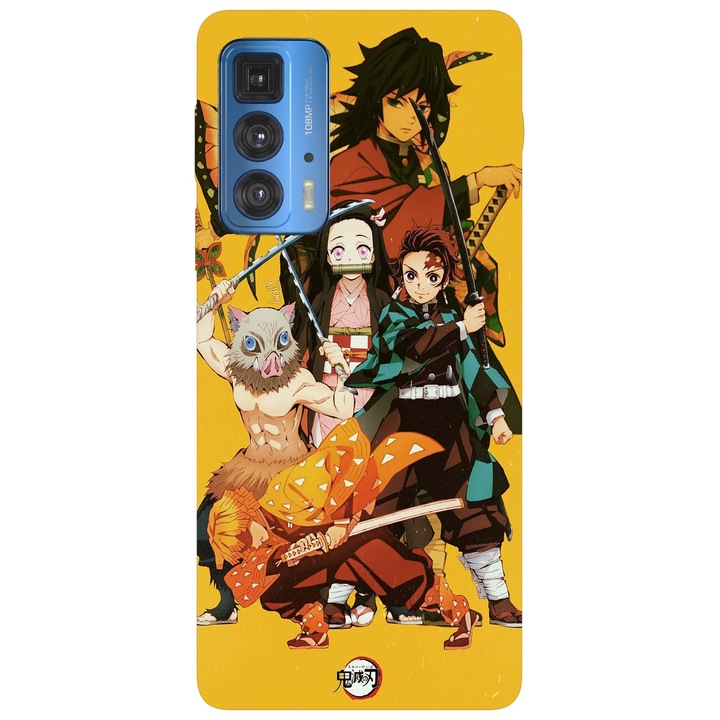 Калъф за телефон, съвместим с Motorola Edge 50 Fusion, Viceversa, Kimetsu No Yaiba pattern, Silicone, TPU
