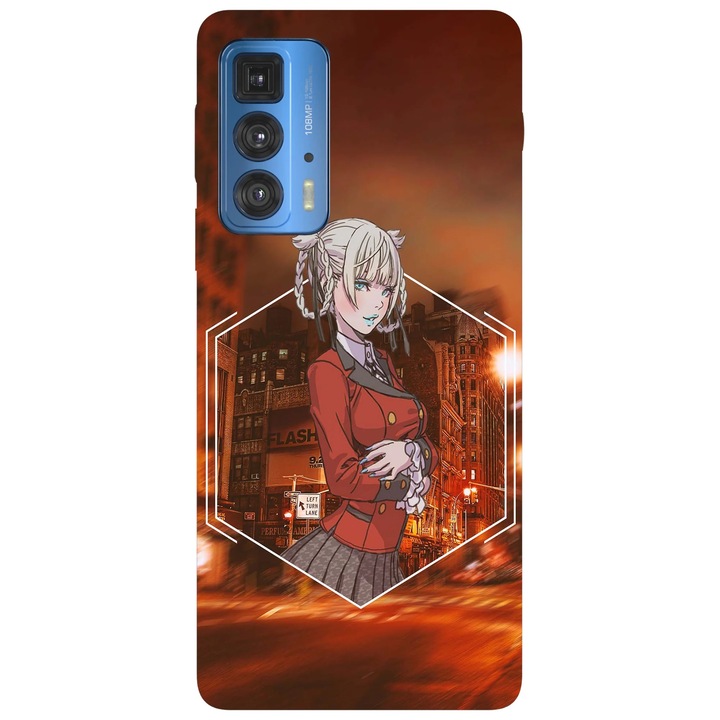 Калъф за телефон, съвместим с модел Motorola Edge 50 Fusion, Viceversa, Kirari Momobami Kakegurui, силикон, TPU