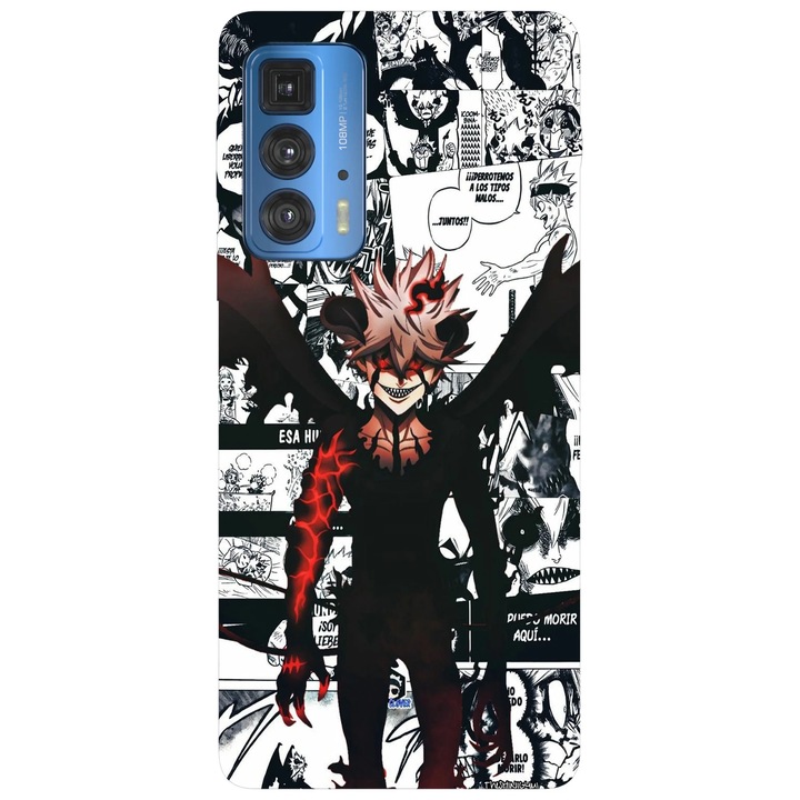 Калъф за телефон, съвместим с Motorola Edge 50 Fusion, Viceversa, модел Liebe Manga Black Clover, силикон, TPU