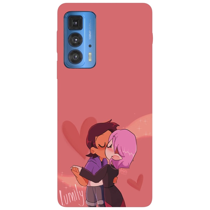 Калъф за телефон, съвместим с модел Motorola Edge 50 Fusion, Viceversa, Lumity kiss The Owl House, силикон, TPU