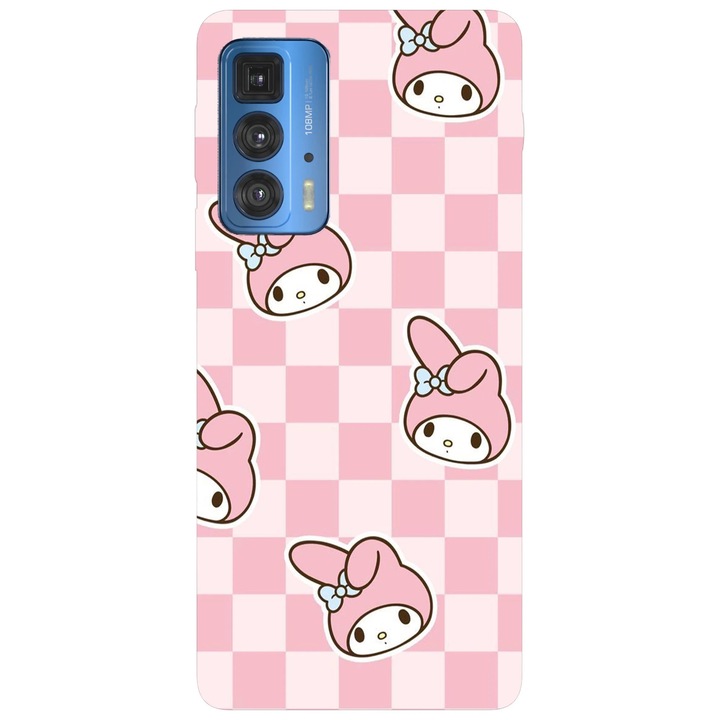 Husa telefon compatibila cu Motorola Edge 50 Fusion, Viceversa, model My Mellody Pattern Hello Kitty, Silicon, TPU