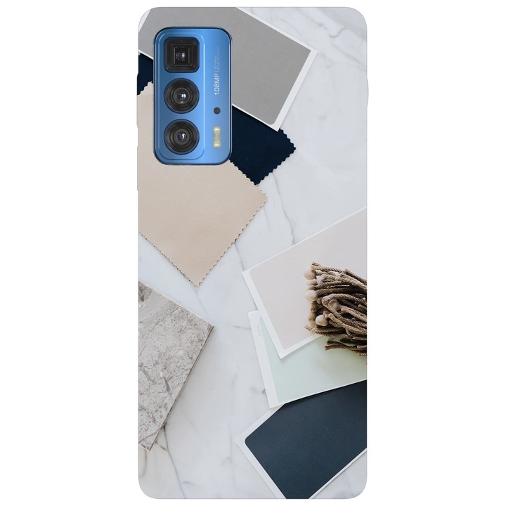 Калъф за телефон, съвместим с Motorola Edge 50 Fusion, Viceversa, модел с материален дизайн, силикон, TPU