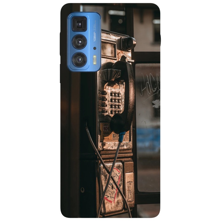 Калъф за телефон, съвместим с Motorola Edge 50 Fusion, Viceversa, модел с телефонна кабина, силикон, TPU