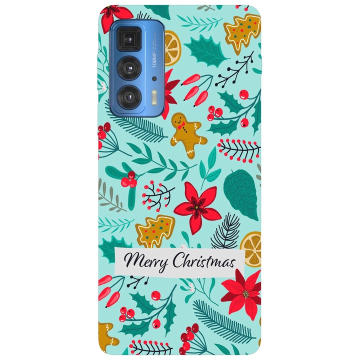 Калъф за телефон, съвместим с Motorola Edge 50 Fusion, Viceversa, шарка Merry Christmas, силикон, TPU