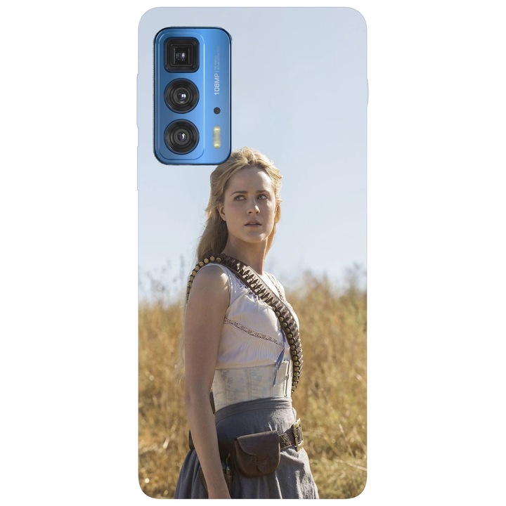 Калъф за телефон, съвместим с Motorola Edge 50 Fusion, Viceversa, модел Dolores Abernathy Westworld, силикон, TPU