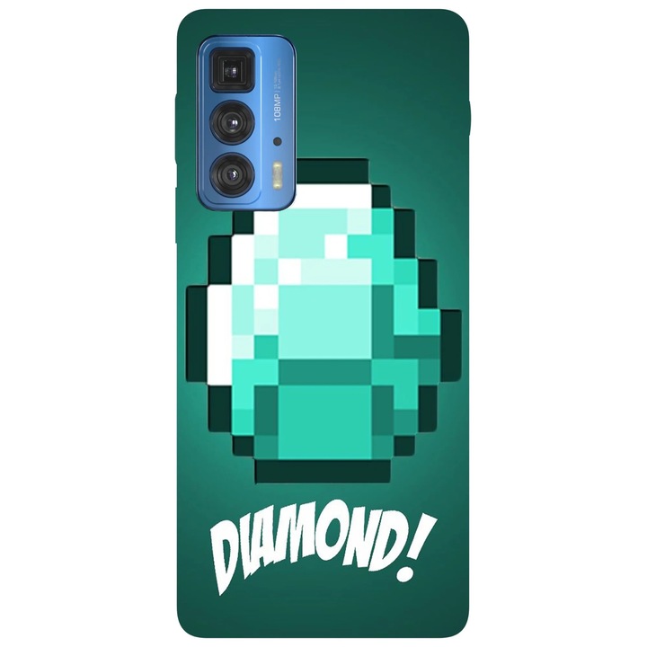 Калъф за телефон, съвместим с Motorola Edge 50 Fusion, Viceversa, модел Diamond, силикон, TPU