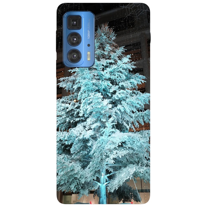 Калъф за телефон, съвместим с Motorola Edge 50 Fusion, Viceversa, модел Snowfall, силикон, TPU