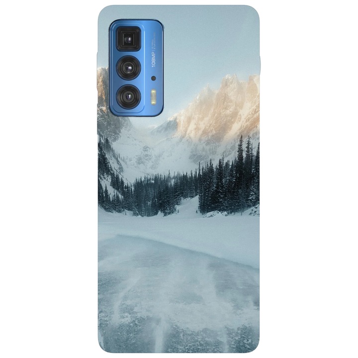 Калъф за телефон, съвместим с Motorola Edge 50 Fusion, Viceversa, модел на ски писта, силикон, TPU