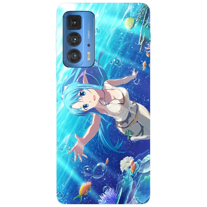 Калъф за телефон, съвместим с Motorola Edge 50 Fusion, Viceversa, модел Asuna SAO Alicization, силикон, TPU