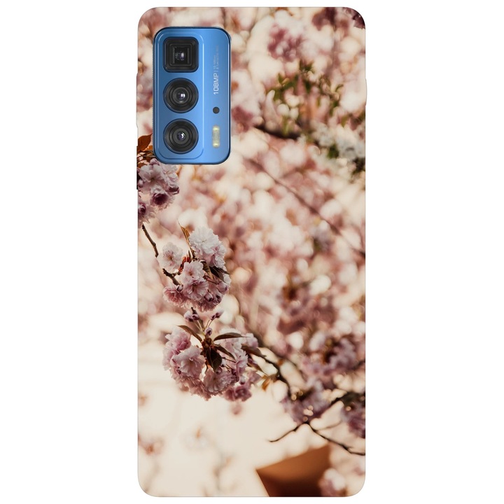 Калъф за телефон, съвместим с Motorola Edge 50 Fusion, Viceversa, модел Sakara Cheery Blossoms, силикон, TPU