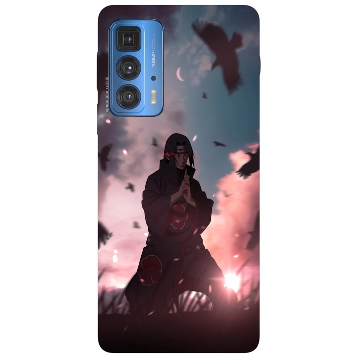 Калъф за телефон, съвместим с Motorola Edge 50 Fusion, Viceversa, Itachi Uchiha pattern, Silicone, TPU