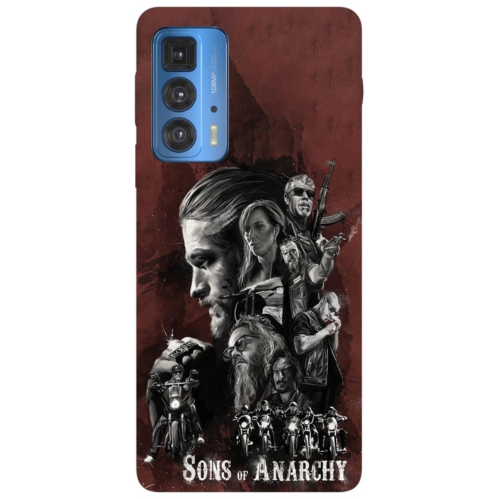 Калъф за телефон, съвместим с модел Motorola Edge 50 Fusion, Viceversa, Sons of Anarchy Members, силикон, TPU