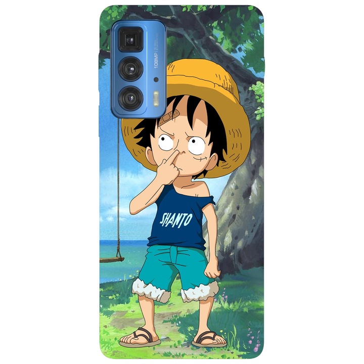 Калъф за телефон, съвместим с модел Motorola Edge 50 Fusion, Viceversa, Kid Luffy One Piece, силикон, TPU
