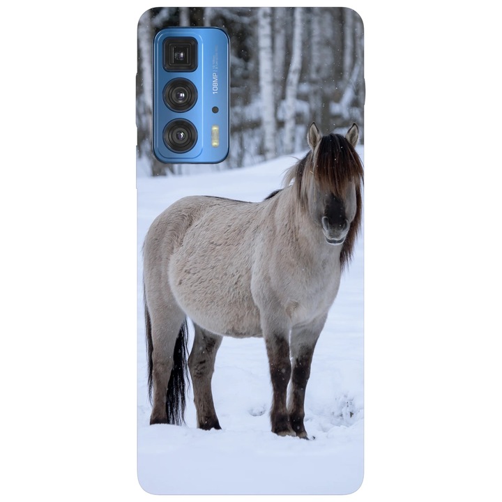 Калъф за телефон, съвместим с Motorola Edge 50 Fusion, Viceversa, модел Sweet pony, силикон, TPU