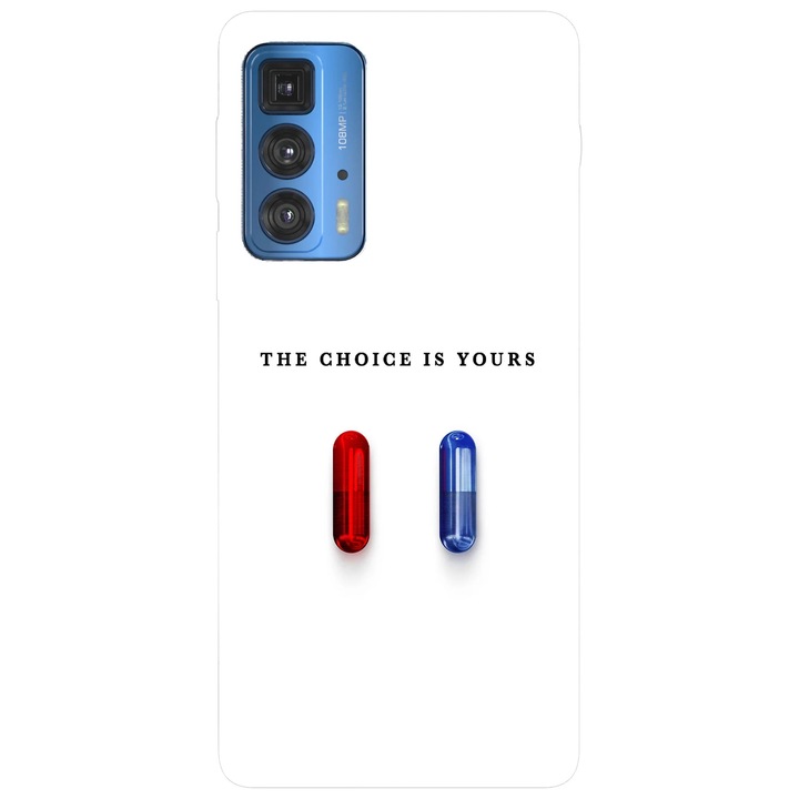 Калъф за телефон, съвместим с Motorola Edge 50 Fusion, Viceversa, модел Изборът е ваш Матрица, Силикон, TPU