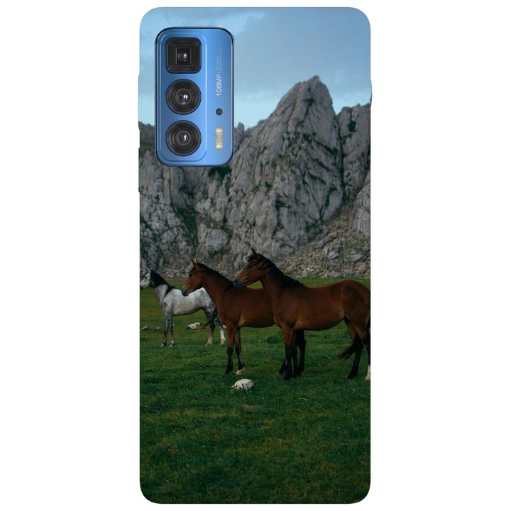 Husa telefon compatibila cu Motorola Edge 50 Fusion, Viceversa, model Wild Horses, Silicon, TPU