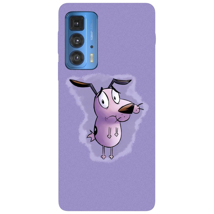 Калъф за телефон, съвместим с модел Motorola Edge 50 Fusion, Viceversa, Suspicious Courage the Cowardly Dog, силикон, TPU