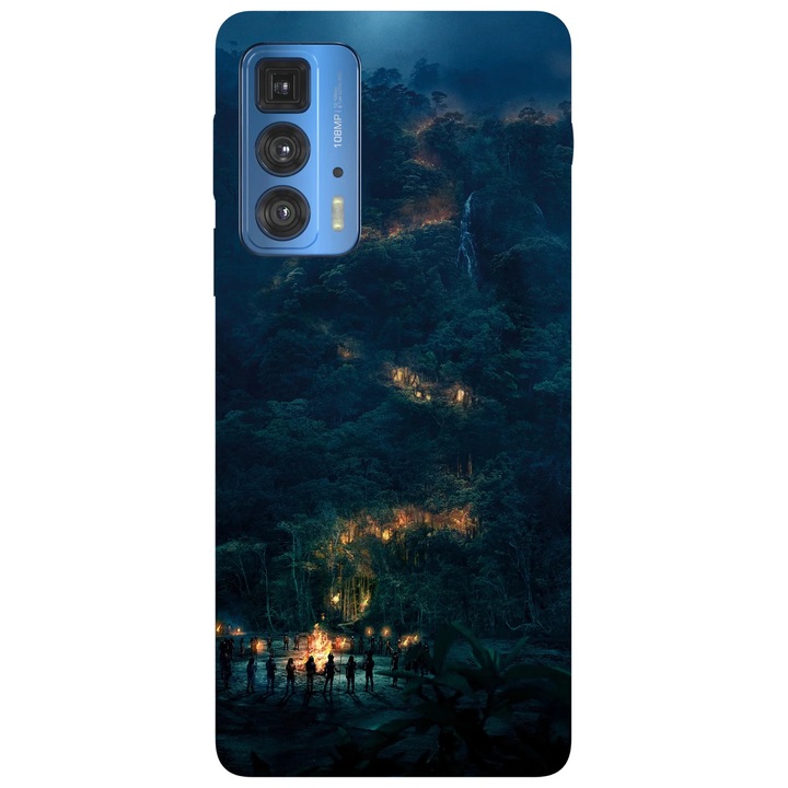 Калъф за телефон, съвместим с модел Motorola Edge 50 Pro, Viceversa, Tribal Fire, силикон, TPU