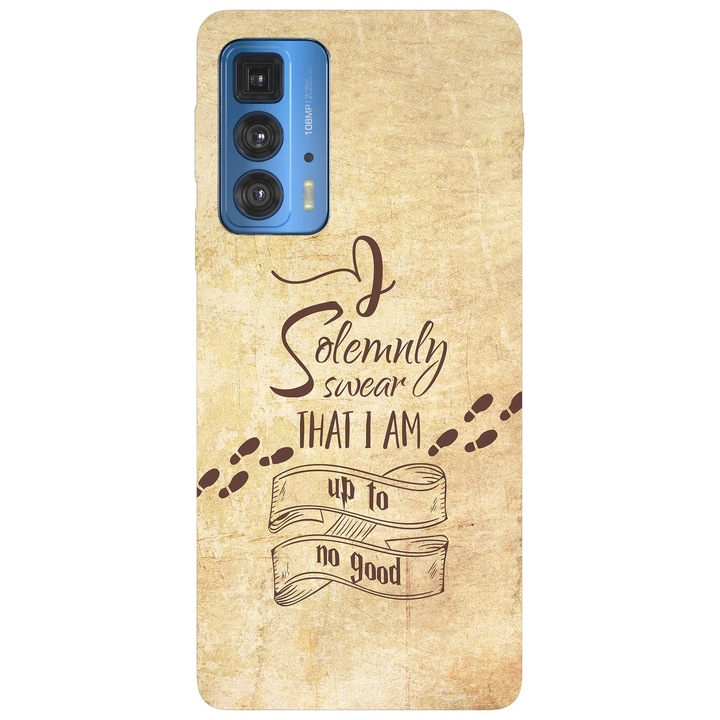 Калъф за телефон, съвместим с модел Motorola Edge 50 Fusion, Viceversa, The Marauders Map Harry Potter, силикон, TPU