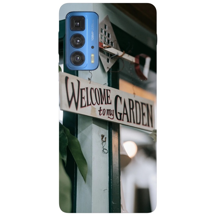 Калъф за телефон, съвместим с Motorola Edge 50 Fusion, Viceversa, модел Welcome, силикон, TPU