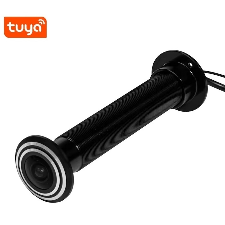 Camera supraveghere mascata in vizor de usa, Wifi, Full HD, Senzor miscare, Onshop, Negru
