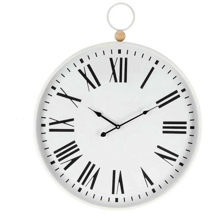 Fekete-fehér falióra Mathias 60x6x73,5 cm