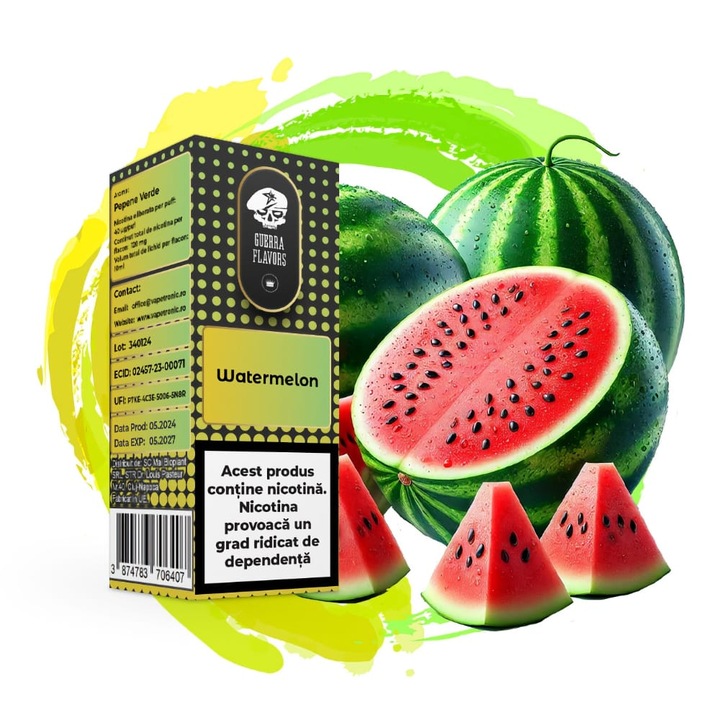 Lichid tigara electronica GuerraLiq SALT Watermelon 10ml, 20mg