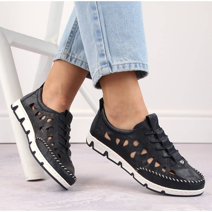 Pantofi pentru femei, Rieker, BM189841, Albastru, EU 36