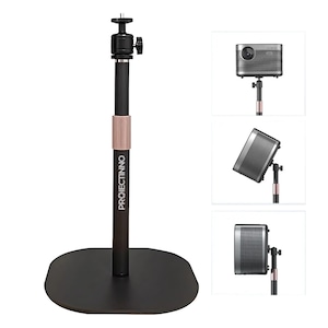 Suport portabil pentru videoproiector, YX-301 B, Proiectinno, rotatie orizontala de 360°, stand ajustare verticala 90°, inaltime maxima 45.5 cm, baza patrat, negru