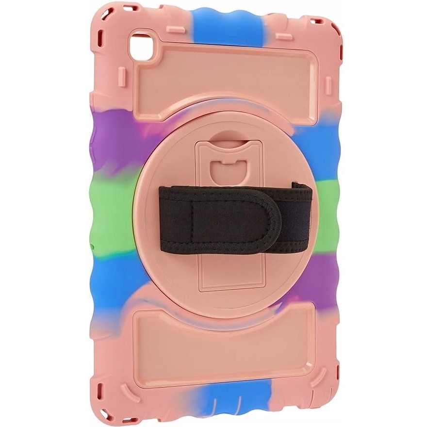 Husa Sigloo pentru Samsung Galaxy Tab A7 2022/2020 (SM-T500), 10.4 Inch cu protectie si rezistenta la socuri cu suport rotativ curea de mana si curea de umar multicolor