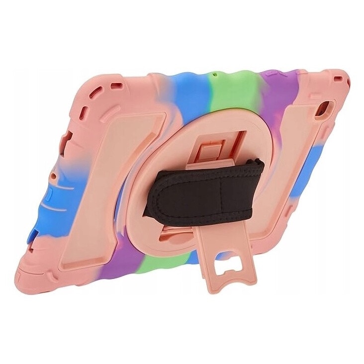 Husa Sigloo pentru Samsung Galaxy Tab A7 2022/2020 (SM-T500), 10.4 Inch cu protectie si rezistenta la socuri cu suport rotativ curea de mana si curea de umar multicolor